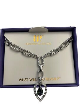 Bomb Party NK34440 “The Chain Needs An Applause” Rhodium/Alexandrite NIB